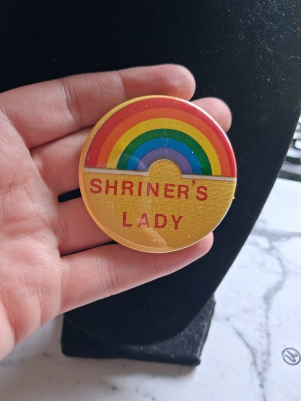 Shriner's Lady button